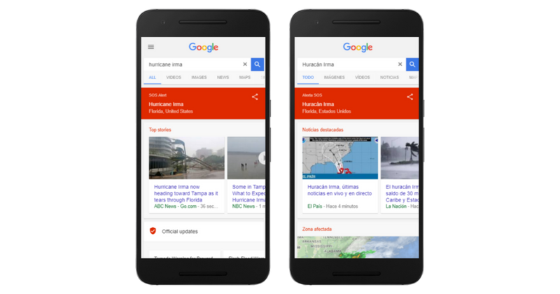 Sistema de alertas públicas de Google