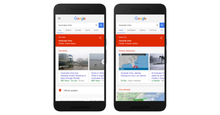 Sistema de alertas públicas de Google