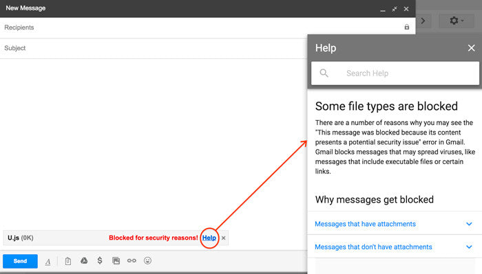 Gmail bloqueará los archivos adjuntos .js a partir del 13 de Febrero del 2017