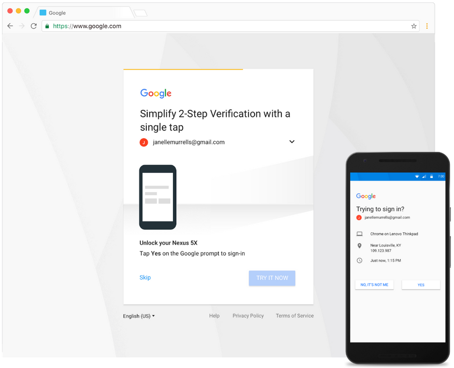 Mejor experiencia de inicio de sesión para usuarios de la verificación de 2 pasos usando el prompt de Google