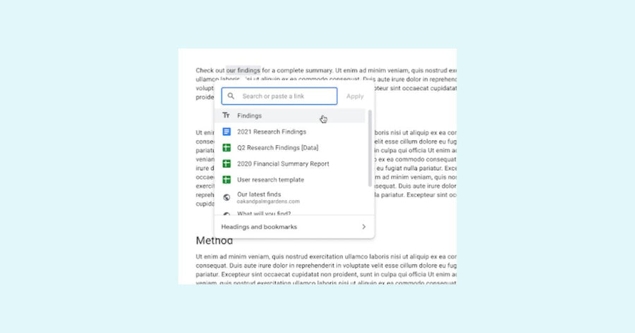 Chips inteligentes para archivos y reuniones, y crea listas de tareas en Documentos de Google
