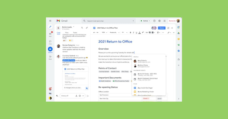 Las Salas en Google Chat pasarán a ser Espacios que ayudarán a crear una experiencia de colaboración optimizada