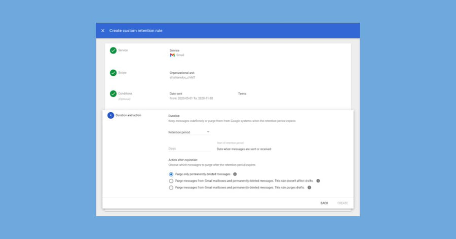 Nueva interfaz para Google Vault