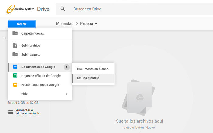 Crear archivos desde plantillas ahora es más fácil en Google Drive