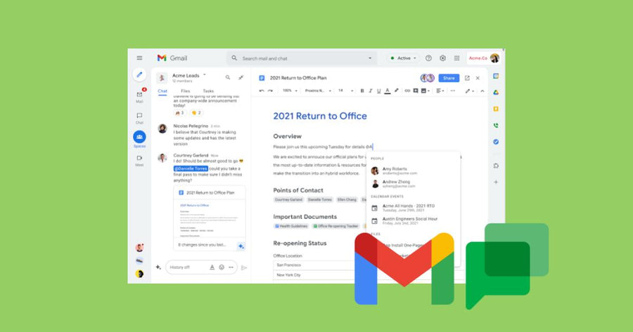 Busca fácilmente espacios de Chat en Gmail