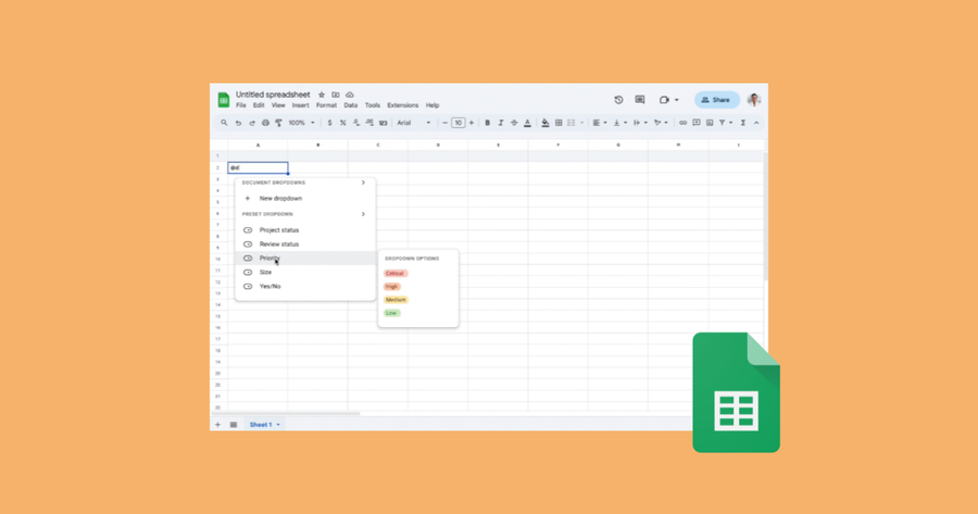 Configura chips de menú desplegable con mayor facilidad en Hojas de cálculo de Google