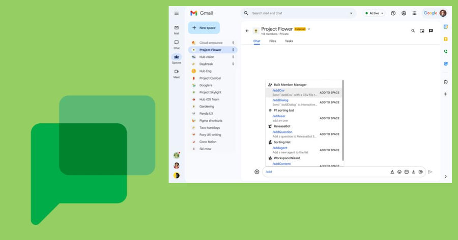 Agrega grupos de miembros a un espacio, o bien quítalos, fácilmente en Google Chat