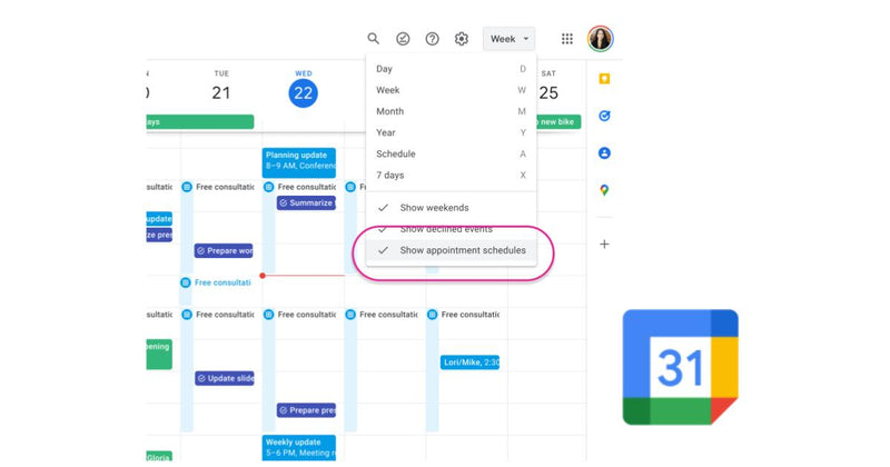 Nuevas funciones de la agenda de citas de Calendario de Google