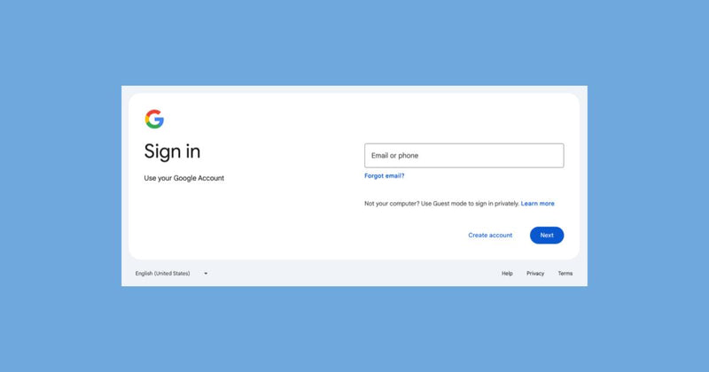 Interfaz de usuario actualizada para acceder a tu Cuenta de Google o registrarte en ella
