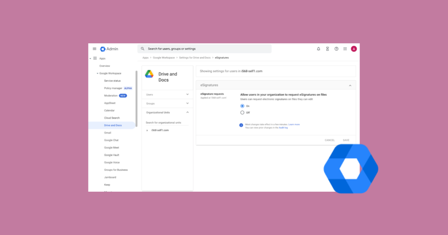 Administra el acceso a la firma electrónica en Google Workspace