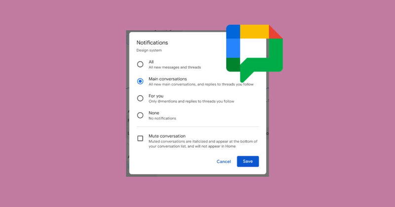 Recibe notificaciones para todos los mensajes en un espacio de Google Chat