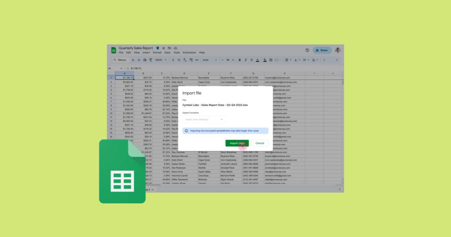 Ahora disponible de forma general: Importa archivos sensibles de Excel y conviértelos en Hojas de cálculo de Google con encriptación del cliente