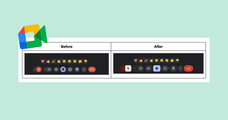 Se actualizó el diseño de los controles de las reuniones de Google Meet