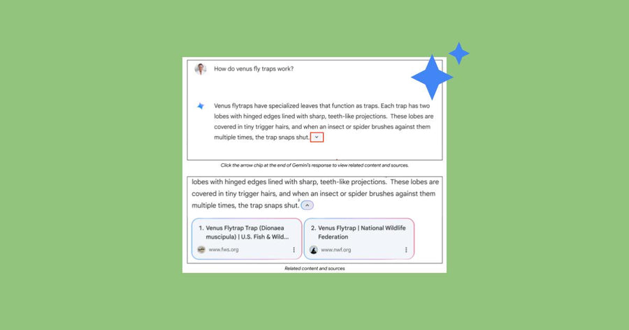 Gemini ahora muestra enlaces a contenido relacionado en sus respuestas