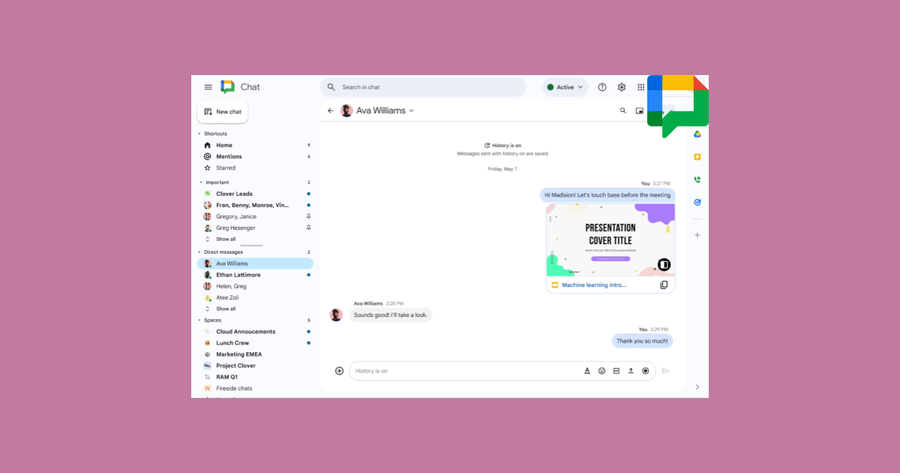 Huddles: reuniones instantáneas de audio en Google Chat