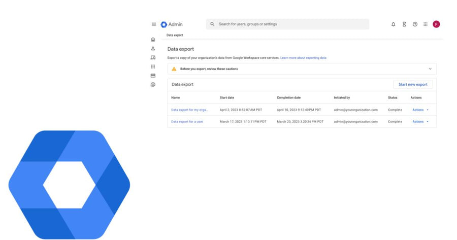 Actualizaciones para exportar los datos de tu organización