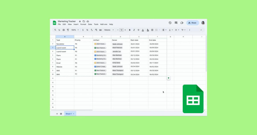 Utiliza sugerencias inteligentes para convertir tablas en Google Sheets