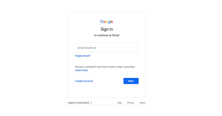 Inicio de sesión en Google