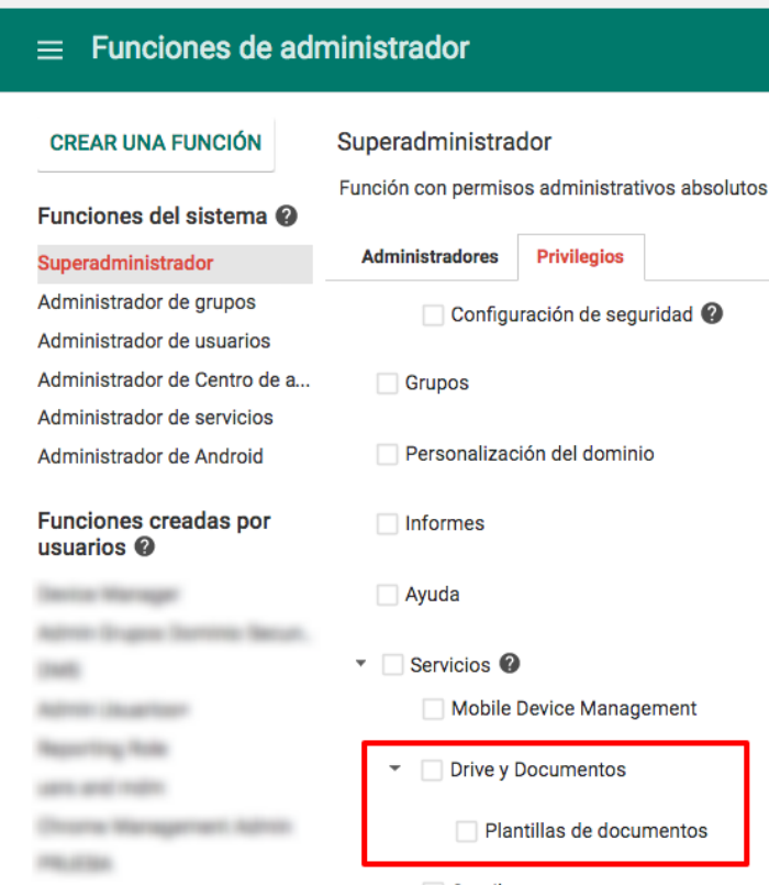 Un nuevo privilegio de administrador para administrar plantillas personalizadas en Google Docs, Hojas de cálculo, Presentaciones y Formularios