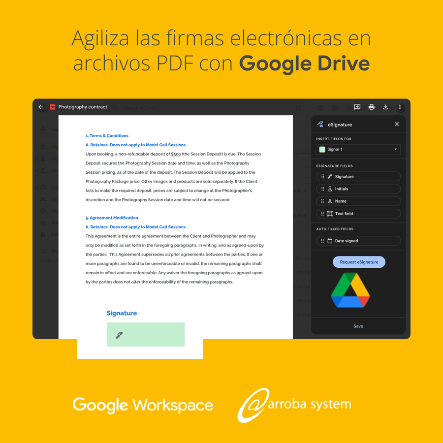 Agiliza las firmas electrónicas en archivos PDF con Google Drive