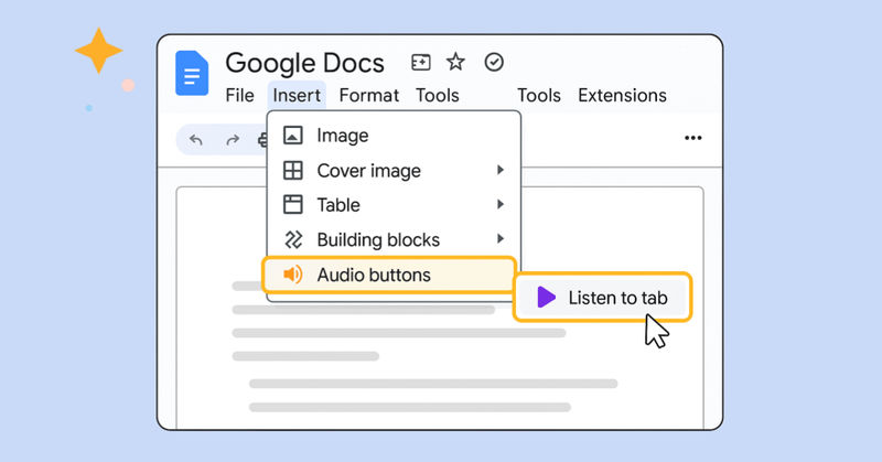 Ahora Google Docs también te habla