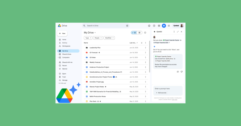 Ahora puedes organizar tus archivos en Google Drive... solo escribiendo lo que necesitas (sí, así de fácil)