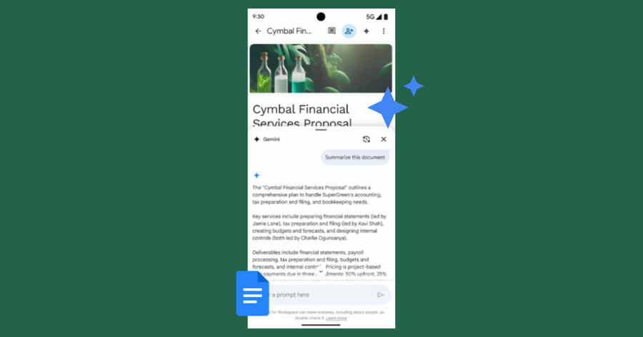 Ahora sí... ¡Gemini llega a Google Docs en Android y en más de 20 idiomas!