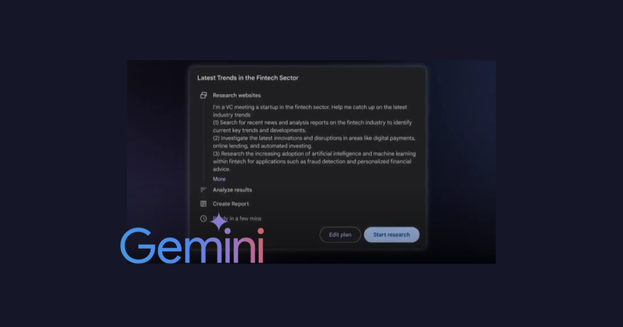 Interfaz de gemini mostrando Deep Search