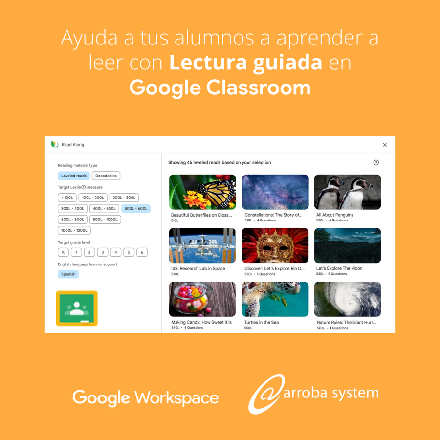 Ayuda a tus alumnos a aprender a leer con Lectura guiada en Google Classroom
