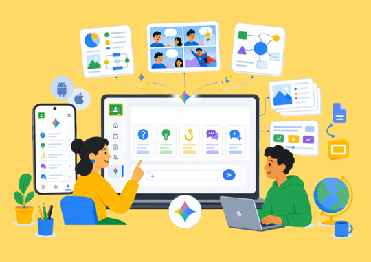Google Classroom mejora Gemini: ahora puedes crear recursos visuales con IA y trabajar desde tu celular
