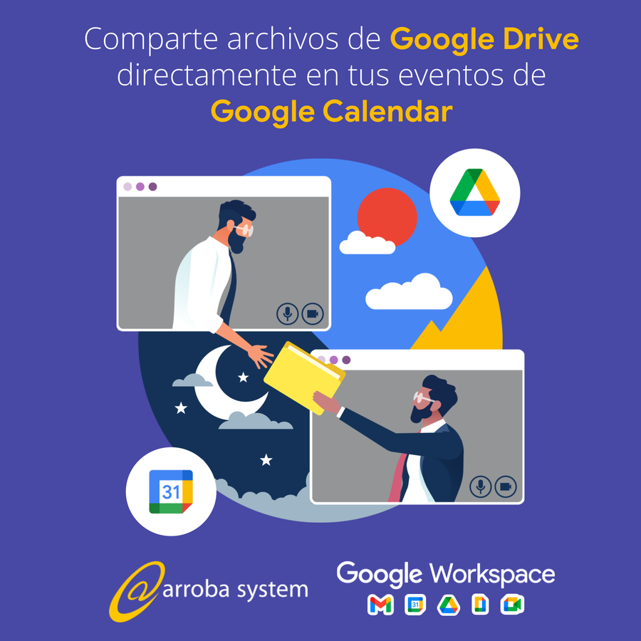 Comparte fácilmente archivos de Google Drive con los asistentes a las reuniones en Calendario de Google