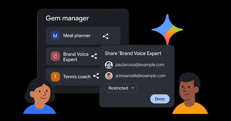 Comparte tus Gems en la app de Gemini (y potencia el trabajo en equipo)