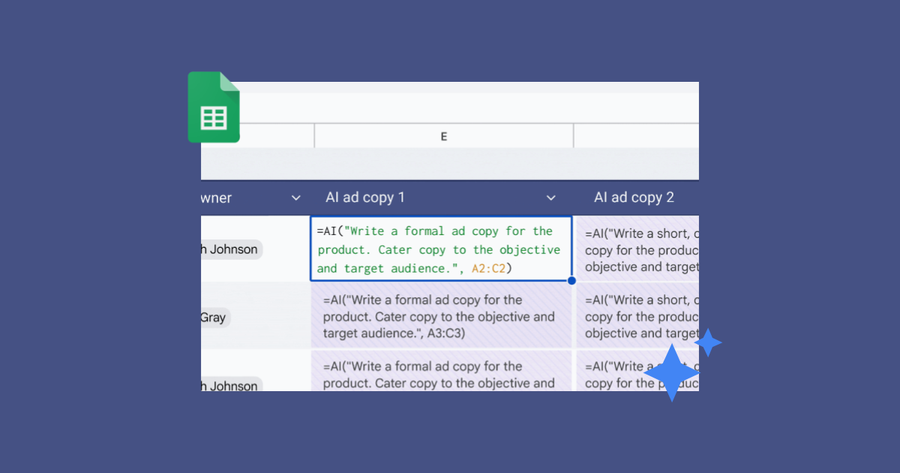 Con =AI en Sheets, escribir, resumir y analizar es cosa de segundos