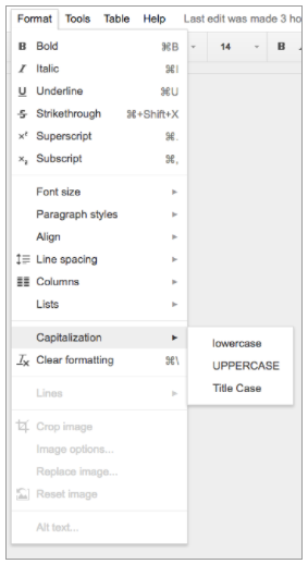Cómo convertir todo el texto a MAYÚSCULAS y más en Google Docs