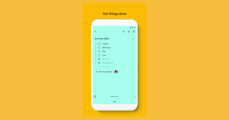 Recordatorios con Google Keep
