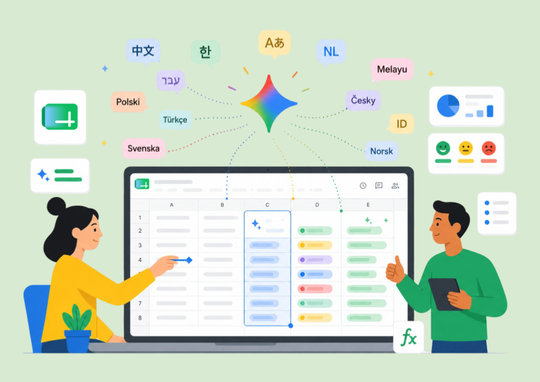 Fill with Gemini en Google Sheets ahora está disponible en 11 idiomas más