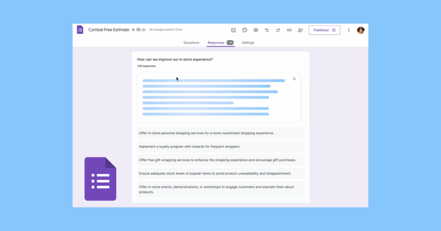 Gemini llega a Google Forms: así podrás resumir respuestas abiertas con IA
