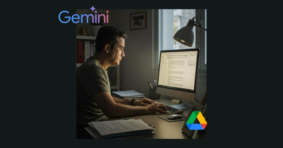 Un hombre viendo archivos en su computadora
