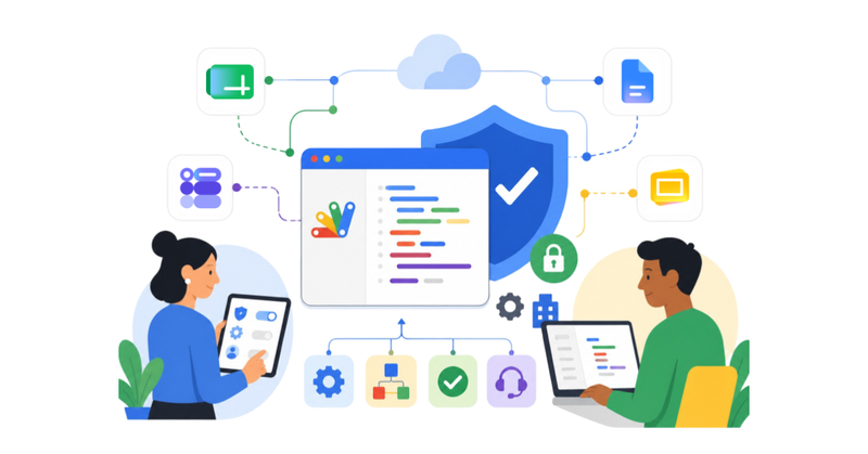 Personas automatizan procesos y gestionan aplicaciones con código seguro e integración de servicios en la nube.