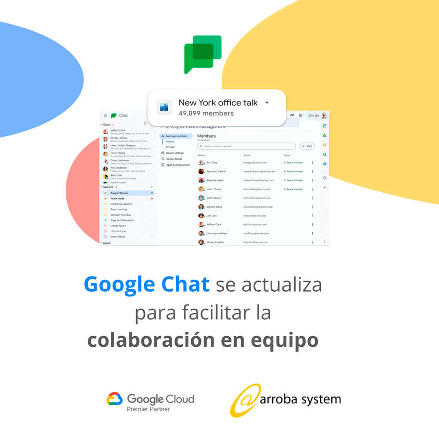 Google Chat se actualiza para facilitar la colaboración en equipo