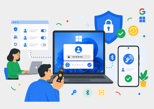 Google Credential Provider for Windows ahora permite proteger el inicio de sesión con llaves de seguridad FIDO2