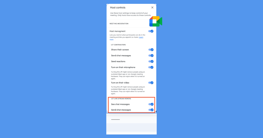 Google Meet se pone más sociable: ahora los espectadores de un live stream pueden chatear (y tú decides si los dejas o no)