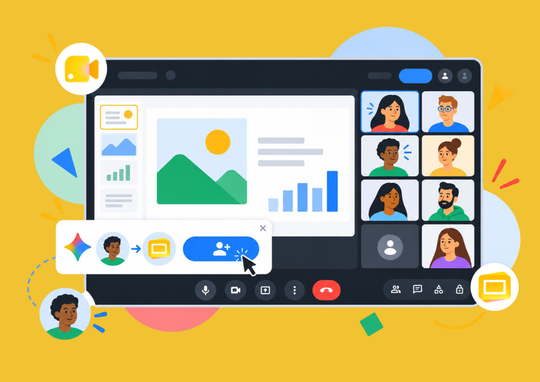Google Meet usa Gemini para agregar copresentadores con un solo clic