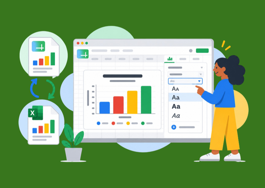 Google Sheets ahora permite usar fuentes de Google Fonts en tus gráficas