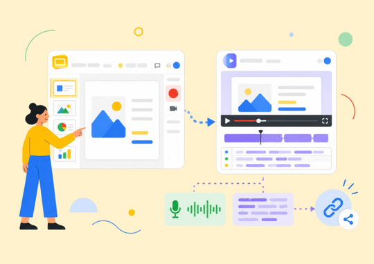 Google Slides ahora permite grabar presentaciones con Google Vids