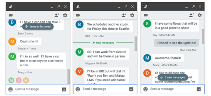 Nuevos indicadores de mensajes no leídos en las conversaciones de Hangouts