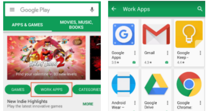 Ahora los usuarios con Android podrán acceder a las apps de trabajo en Google Play
