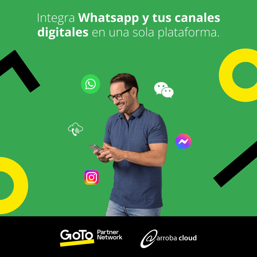 Integra Whatsapp y todos tus canales favoritos en una sola plataforma.