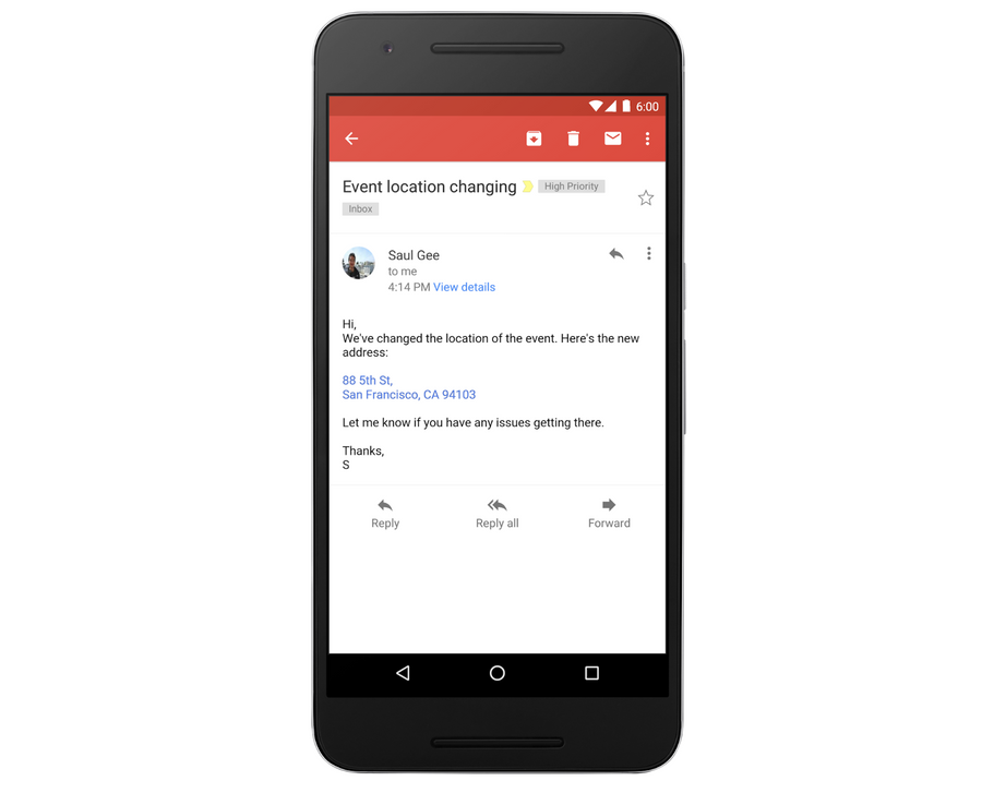 Direcciones, números de teléfono y contactos ahora son convertidos en enlaces