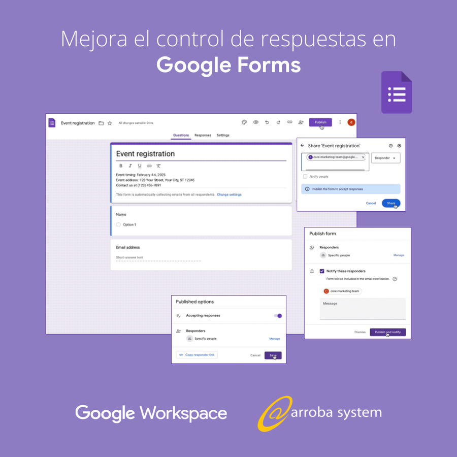 Mejora el control de respuestas en Google Forms
